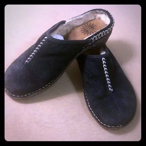 UGGs Black Suede Mules size 6